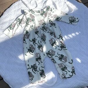 Kate Quinn Festive Candy Cane Organic Cotton Romper